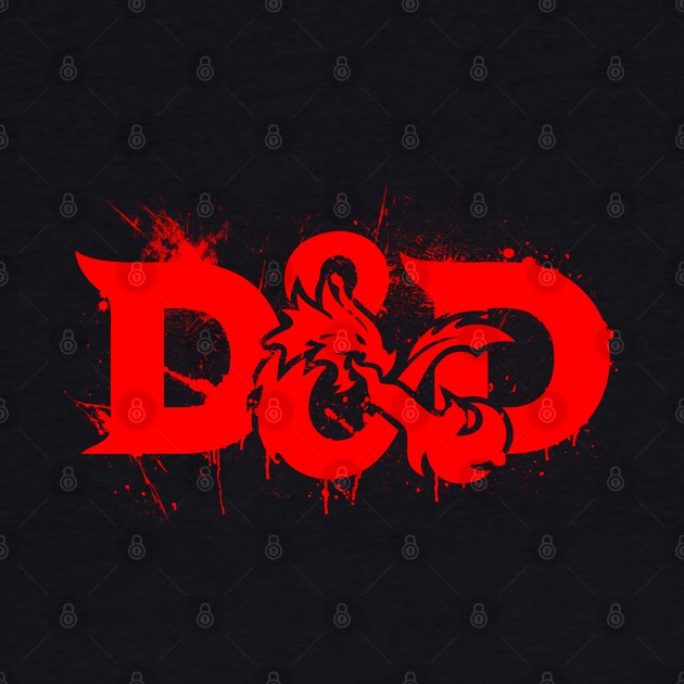 Dungeons & Dragons - Red Splats by SykoticApparel